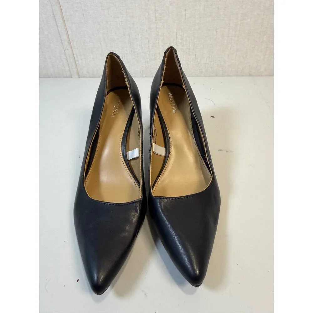 Merona Black Classic Pointed‎ Toe Kitten Heel Pumps – Size 8.5 capsule timeless